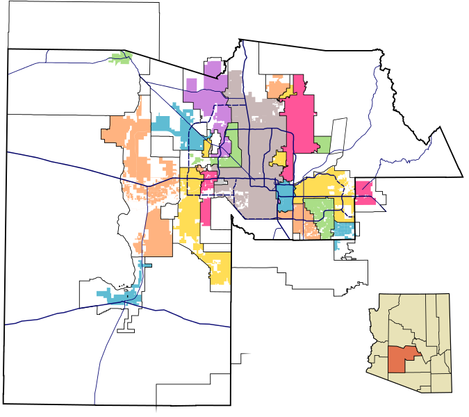 Fill in the Maricopa County AZ Map Quiz By palmtree